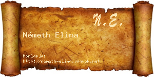 Németh Elina névjegykártya